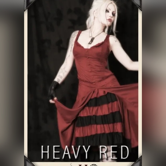 NWT Heavy Red Crimson tea party dress 2XL Halloween Costume - Picture 7 of 7